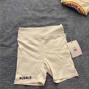 Women's White Biker Shorts